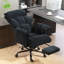 Chaise de bureau avec repose-pieds inclinable, noir