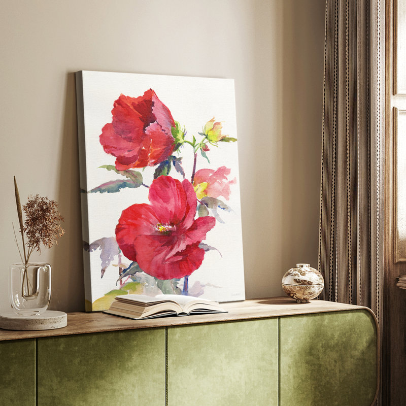 Hibiscus Glow III - galerie sur mesure, H 12 po x l 8 po