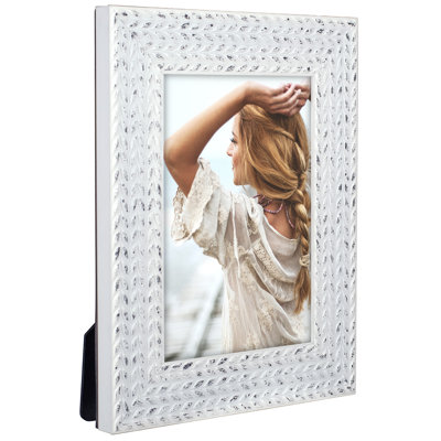White Embossed Picture Frame