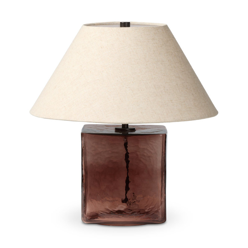 Saylor Table Lamp-Brown Cast Glass