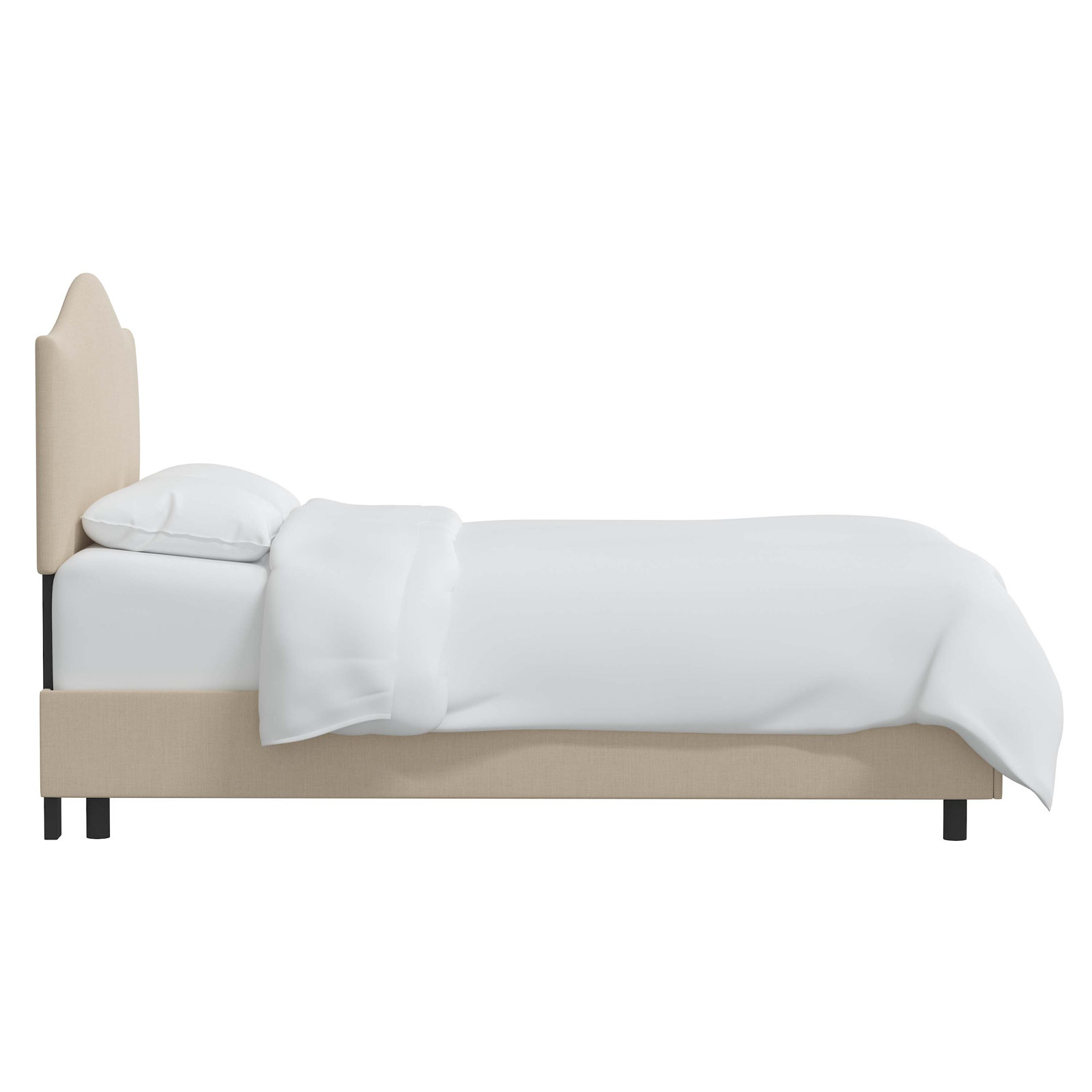 Morris Upholstered Standard Bed, Queen, Classic Linen Linen