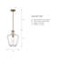Luminaire suspendu conique à 1 lumière Merujhan