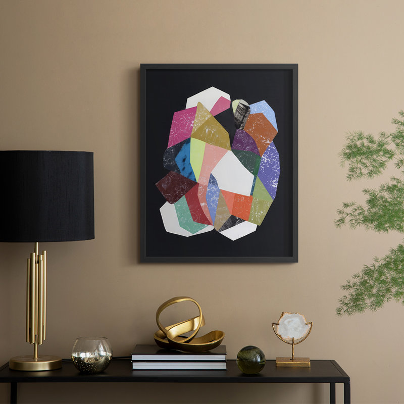 «Dance With Me I», reproduction encadrée - bois massif, Noir, noir, noir, noir, H 11 po x l 9 po