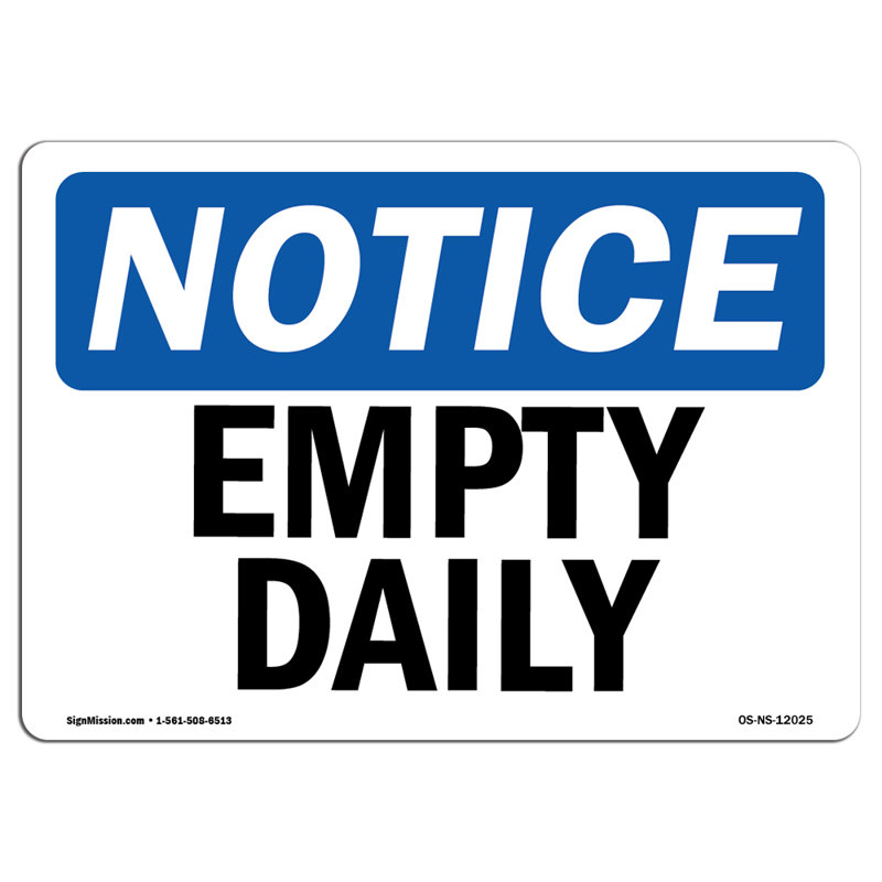Empty Daily Decal 7" X 5"