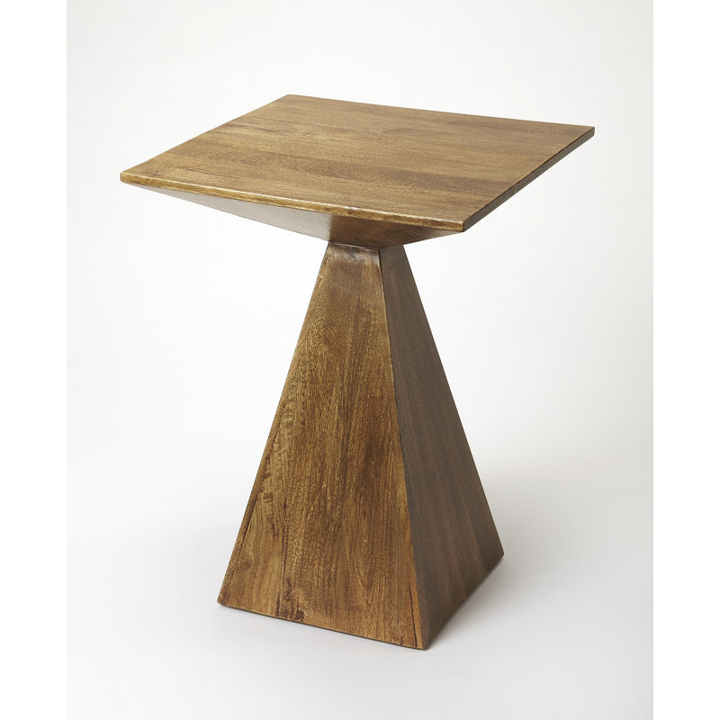 Tioga Solid Wood Block End Table