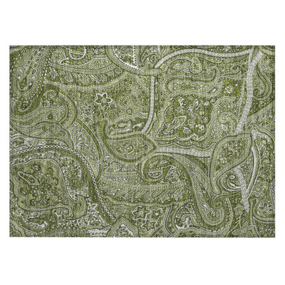 Washable Paisley Indoor / Outdoor Rug