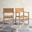 Chaise de patio en teck massif empilable