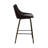 Culloden 26" Counter Height Armless Bar Stool in Brown Faux Leather and Walnut Glazed Finish