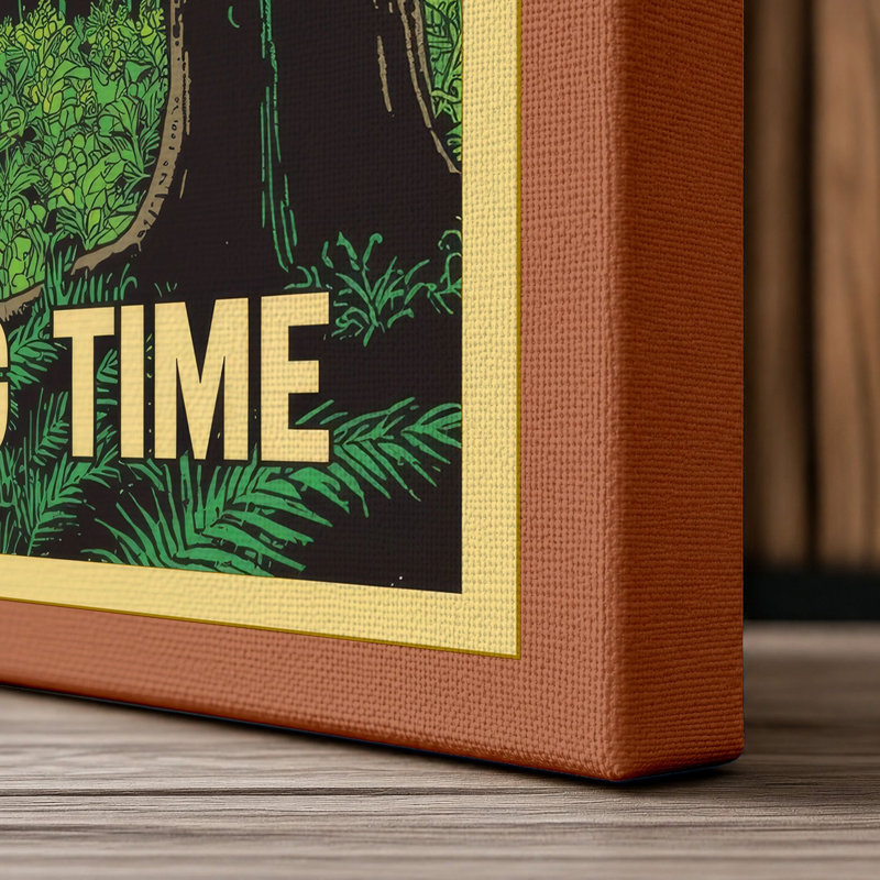 Spring Forest Awakening Botanical - Wrapped Canvas, 18x12 - 45.7 x 30.5 cm, Terracotta Border