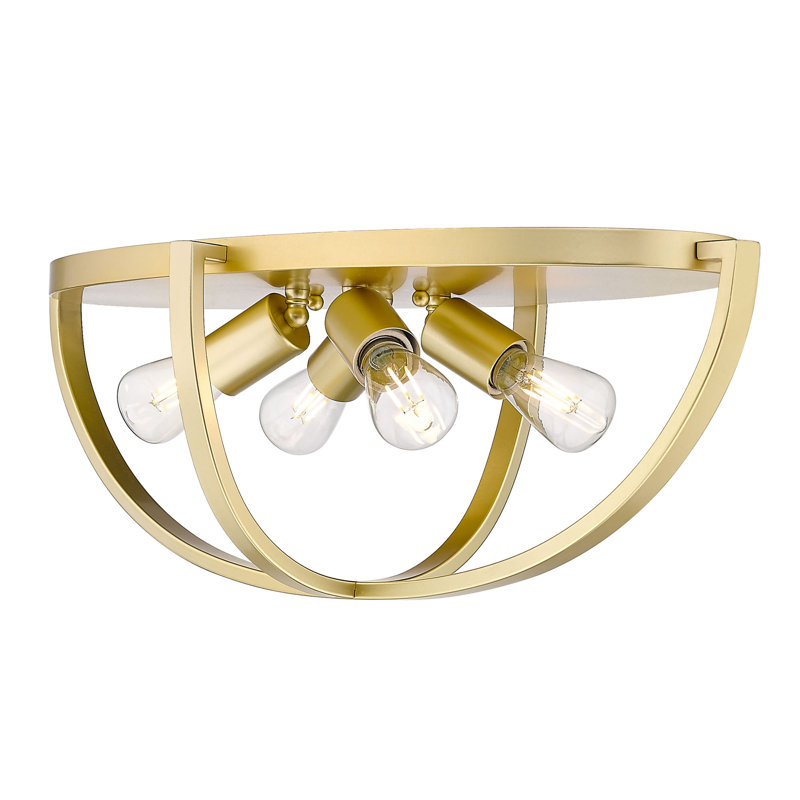 Nussbaum Flush Mount, No Shade, Olympic Gold