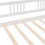 Lit de jour simple en bois avec lit gigogne simple, blanc