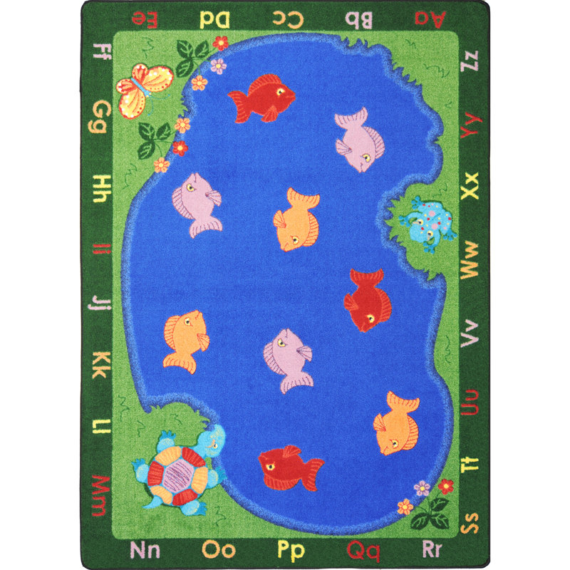 Tapis éducatif de pêche, Rectangle 3 pi 10 po x 5 pi 4 po