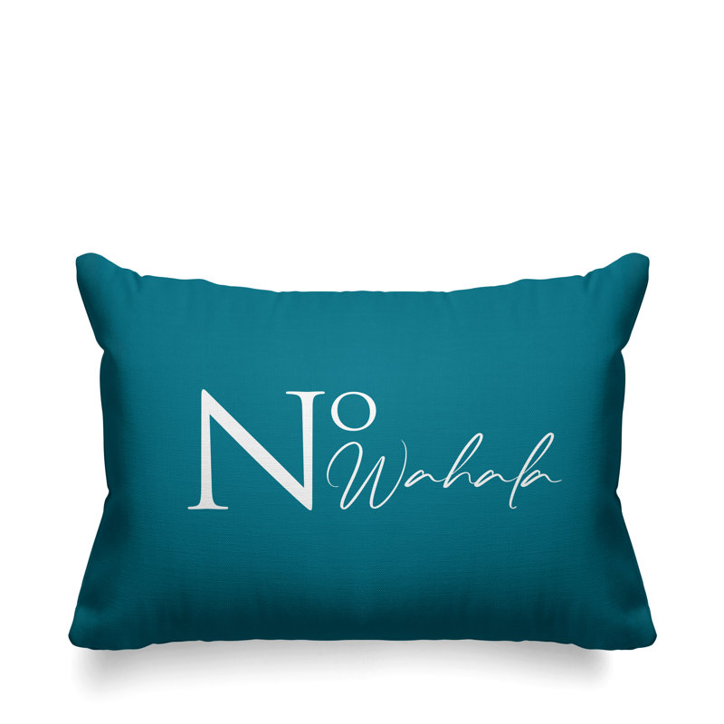 Housse et insert de coussin rectangulaire Aspire No Wahala, Turquoise