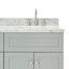 Meuble-lavabo double autoportant de 67 po avec plateau en marbre Hamara Hamlet-93068144