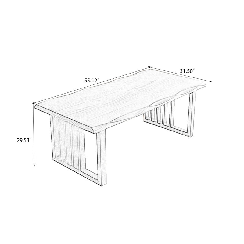 Table de salle à manger 62,99 po, H 29,53 po x L 55,12 po x l 31,5 po