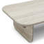 Table basse rectangulaire minimaliste moderne d'aspect marbre avec pieds arqués - Montage facile - 140 cm L x 75 cm P x 40 cm H