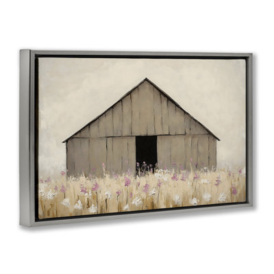 Grange silencieuse dans un cadre flottant de prairie, design par Franklyn Gregory
