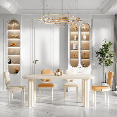 Cream style modern simple diniing table set