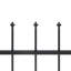 Cardere Garden Fence Spear Top Steel Outdoor Panels Barrier Border Multi Sizes