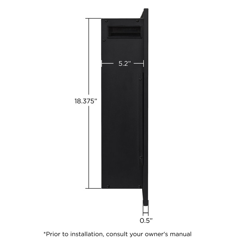 Wall-Mount or Recessed Electric Fireplace by Real Flame, 21.7" H x 49" W x 5.2" D