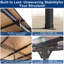 10X14FT Gazebo, For Outdoor Use With Wall-Mounted Metal Awning Roof