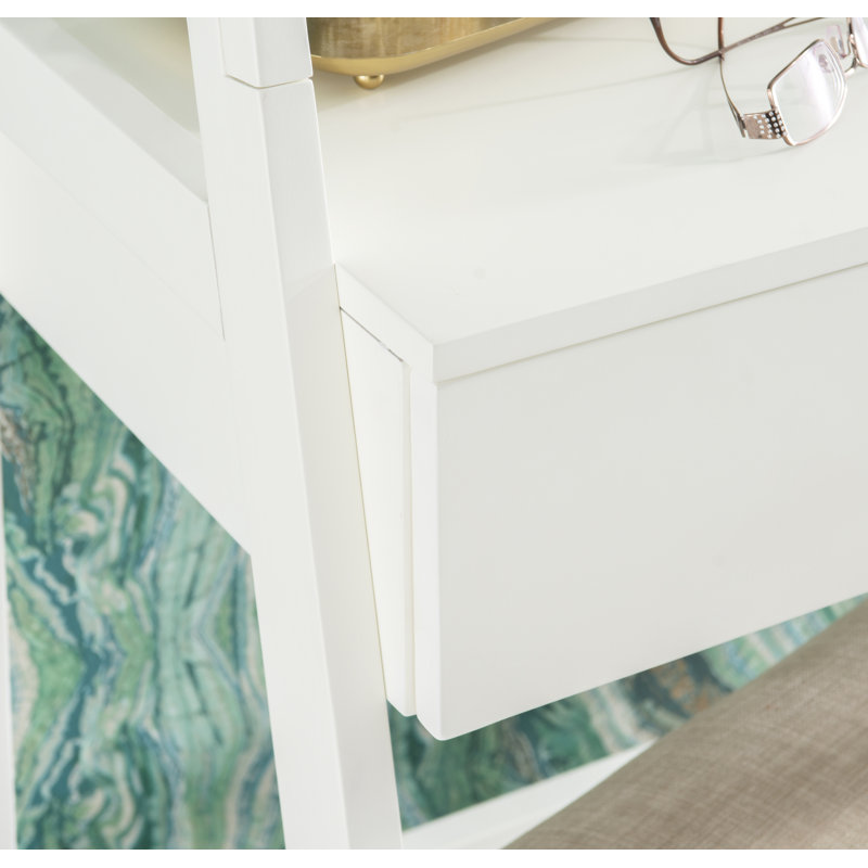 Amrico Makeup Vanity With Fixed Mirror and Upholstered Stool