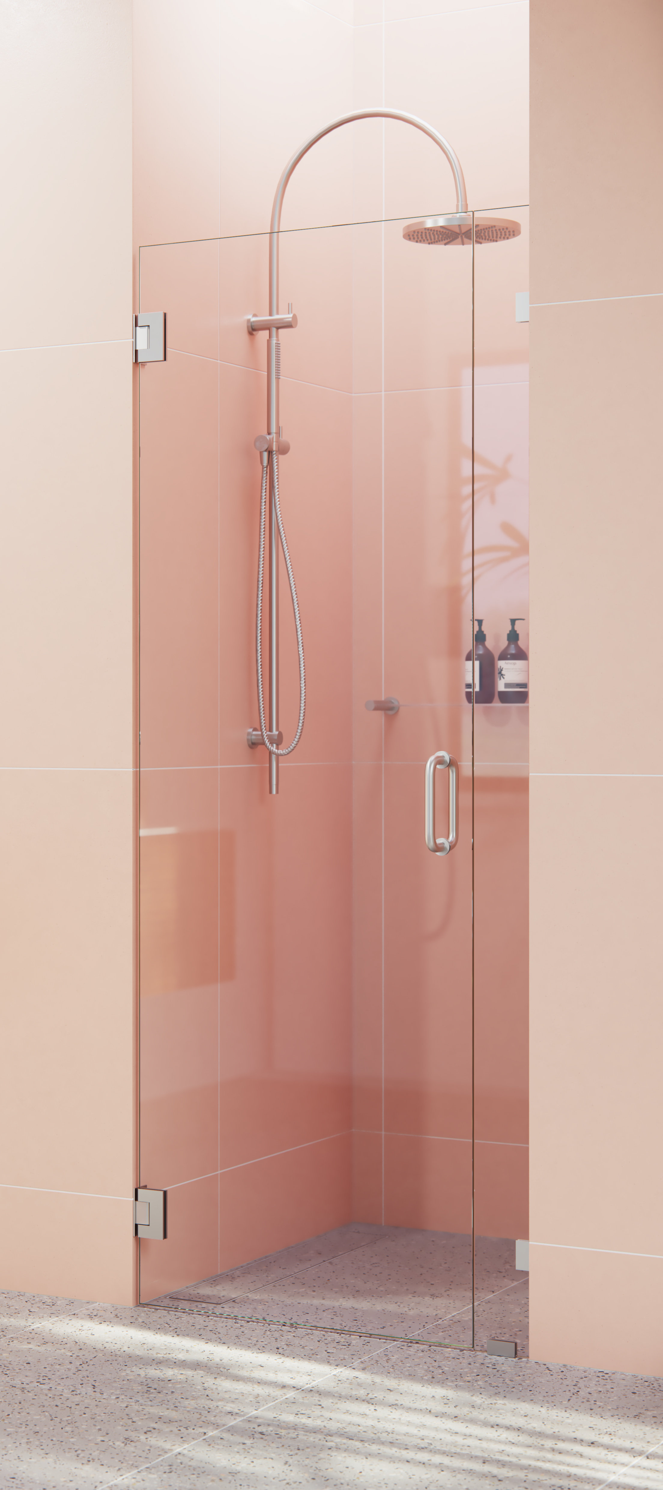 Glass Warehouse Illume 30 in. x 78 in. Fully Frameless Wall Hinge