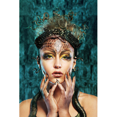 Gorgon Girl In Dungeon - Wrapped Canvas Print