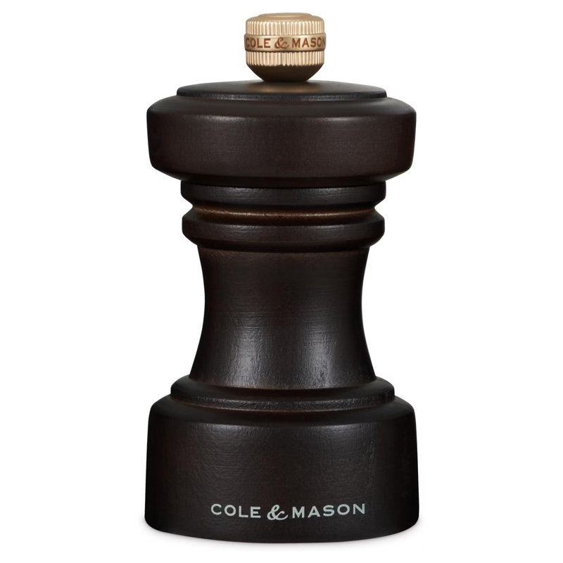 Hoxton Beech Wood Salt Mill 104mm - Black, Black