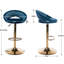 Abigale Upholstered Adjustable Height Counter Stool with Metal Frame-227979516