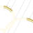 35'' Modern 6-Light LED Chandelier in Satin Gold – Sculptural Pendant Light with Floating Rings – Integrated LED, No Bulb Required-1626829013