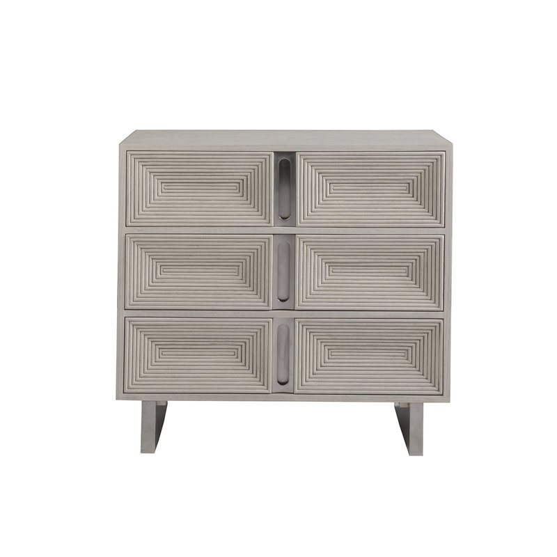 Contemporary White Oak 3-Drawer Dresser with Soft Close in Sandblasted Finish