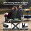 Double chaise de camping surdimensionnée, causeuse de camping robuste pour adulte, canapé pliant d'extérieur pouvant supporter 600 lb-414883663