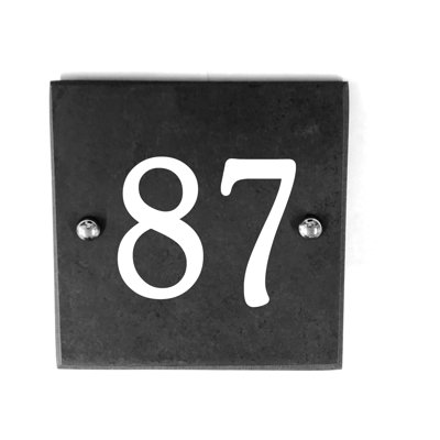Tig 15cm H Slate House Number