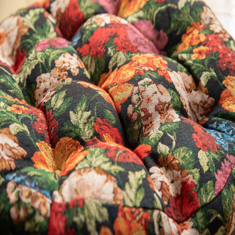 Ensemble de coussins de siège en jacquard floral rétro Retro Botanical