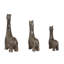 Ensemble de 3 figurines lama en métal sculpté Leslee