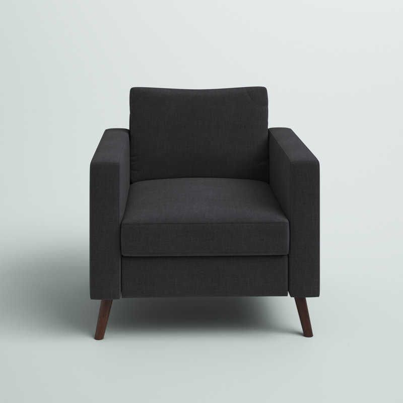 Essex Street Upholstered Armchair, Dark Gray Polyester