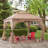 Sunjoy 11x11 ft. Pop-Up Instant Soft Gazebo, Outdoor Portable Steel Frame 2-Tier Top Canopy/Tent with Netting and Carry Bag-1890201876