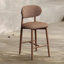 Chaise d'appoint à dossier bas en noyer (ensemble de 4)-112326673-112326677