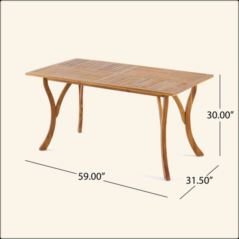 Table de salle à manger en bois massif exquise pour des soupers sereins et des décors élégants