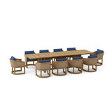 Catania Outdoor Teak Dining Set with Cushions