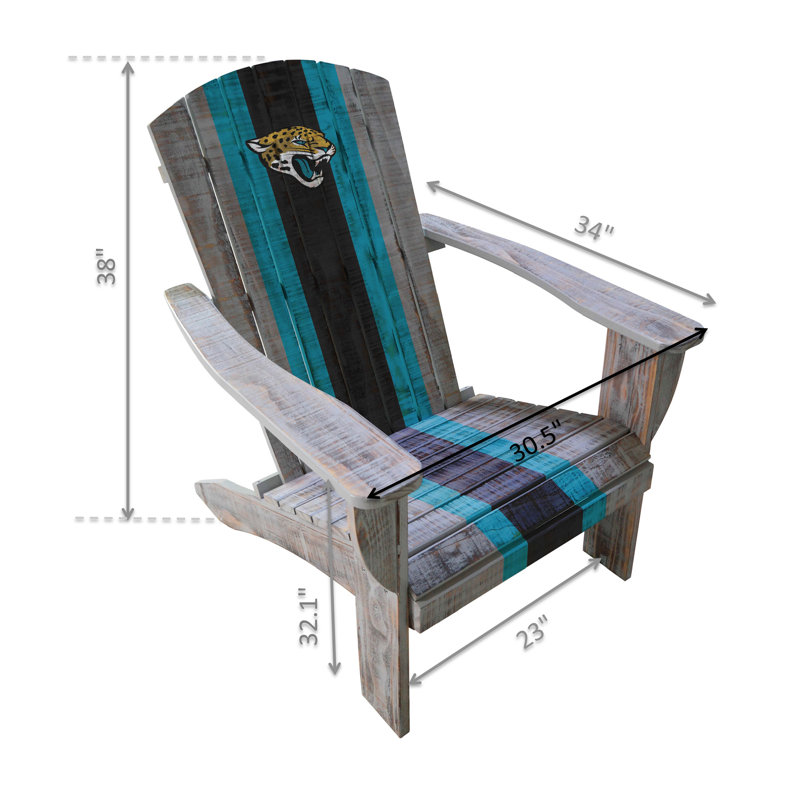 Wood Outdoor Adirondack Chair, Jacksonville Jaguars