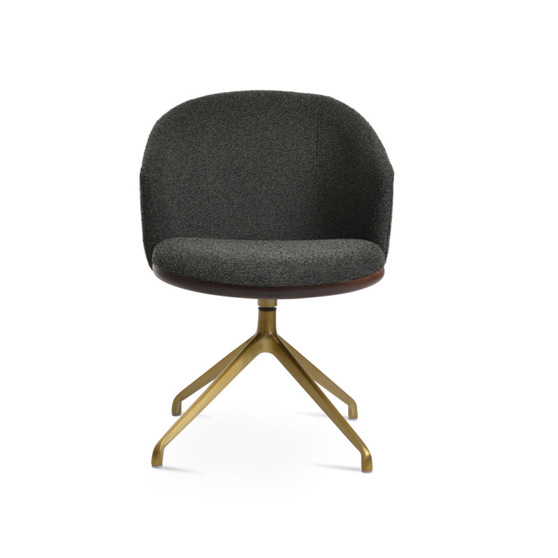 Athena Spider Swivel Arm Chair, Brass