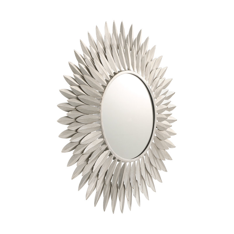 Thom Mirror, 24" x 24", Antique Silver 