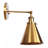 Mekhail 1 - Light Gold Shade Classic Dimmable Swing Arm Wall Sconces