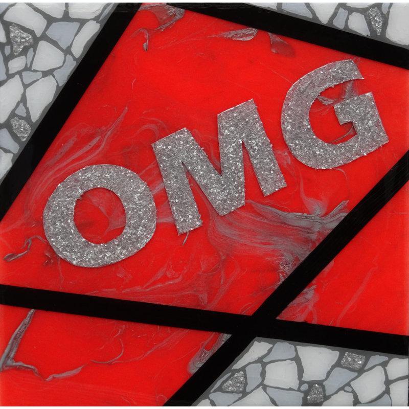OMG-Red Painting by Eddie Bruckner