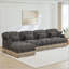 Canapé modulaire en chenille à imprimé léopard-125743052-125743059