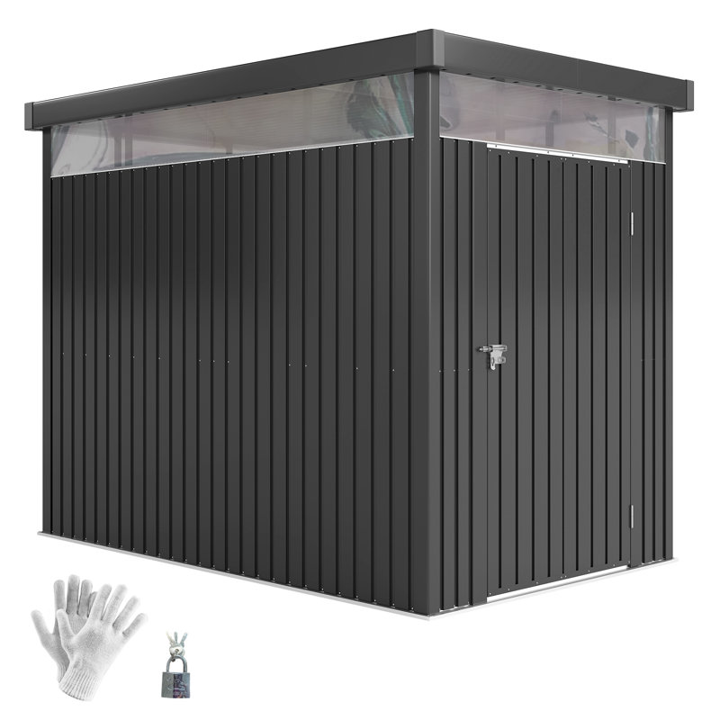5 ft. W x 8 ft. D Galvanised Steel Garden Storage Shed