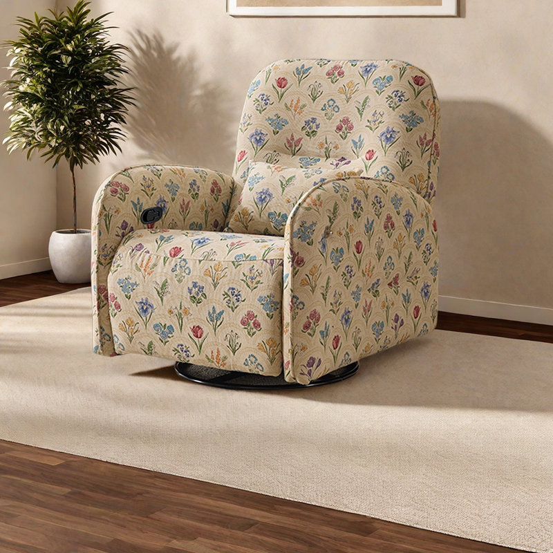 Fauteuil inclinable ergonomique, confortable et durable, Mélange de lin kaki