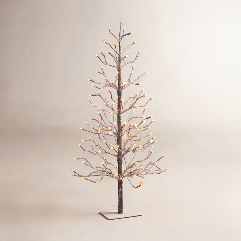 4' Electric Snowy Artificial Lighted Tree
